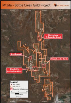 Location Mt Ida and Bottle Creek Gold Project