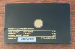 Rear of Gold Card