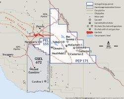 Figure 1: Otway Basin permits PEL 155 and PEP 171