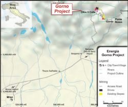 Figure 2: Location of the Project Area & the Gorno Deposit