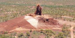 Figure 1. First blast at Anthill Mine east pit area, 16 November 2021.