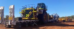 Figure 1. Thiess truck arriving at Anthill mine for assembly