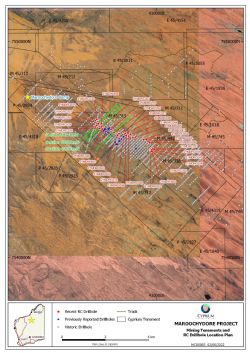 Figure 2 Maroochydore Copper – Cobalt Project RC drillhole collar location plan