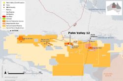Location of Permit OL3 and Palm Valley-12 exploration well.