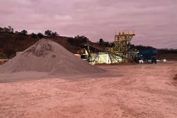 Figure 2 – Mine site – crushed ore stockpiles