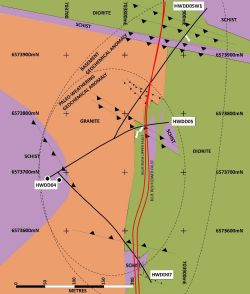 Figure 2: Plan View Bluebush interpreted geology