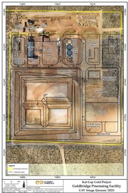 Figure 2: Overlay of design on aerial photo of Kat Gap Processing Facility.