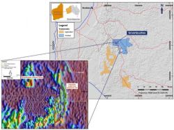 Figure 2. Radiometric image showing potassium-rich area east of the Greenbushes lithium mines