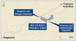 Figure 3: Mulga Rock Location Map.