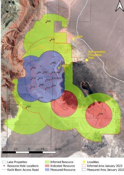 Figure 1: Lake Resources properties and drill platform locations highlighting recent and ongoing drilling 