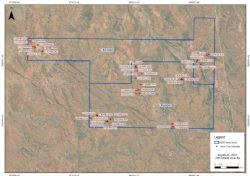 Figure 5: Sample location map at QXRs Turner River Project