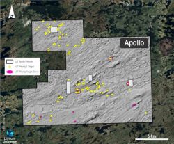 Figure 10: Possible areas of interest/future drilling targets at Apollo.