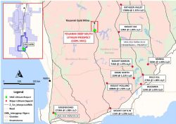 Location map with major Lithium deposits