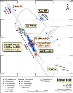 Figure 1 – Tunkillia Gold Project with Q4 2023 drilling