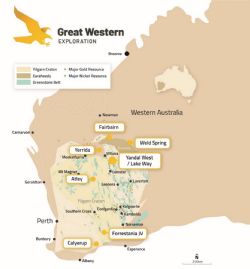 Figure 5: Location of Great Westerns Exploration Tenure