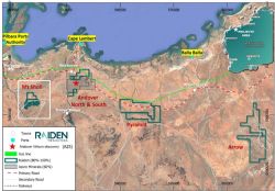 Figure 2: Mt Sholl project in relation to Raiden’s Pilbara portfolio of projects,
