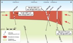 Figure 4. Schematic longitudinal geological section B-B