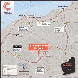 Figure 1. Regional location diagram of the Beasley Gold Project