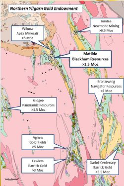 Blackham Resources Gold Project Location Map