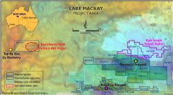 Figure 3: Lake Mackay Project showing post-surrender configuration, potash farm-out area