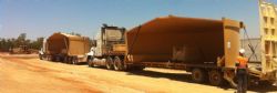 Leach feed thickener tank a rriving on site
