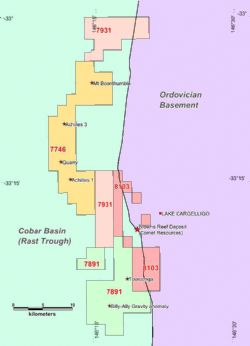 Figure 1. Thomson Resources tenement interests near Lake Cargelligo.