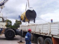 OROCOBRE ASX:ORE Boiler being loaded for relocation