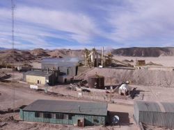 Relocated borax plant at Tincalayu mine site