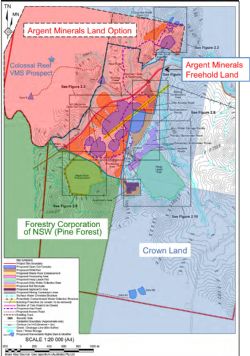 Argent Minerals Land Option area