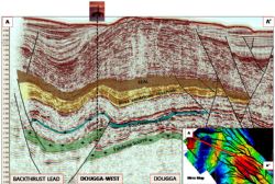 3D seismic cross section through Dougga‐East Prospect