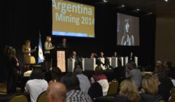 Silvia Rodriguez speaking at the Argentina Mining conference