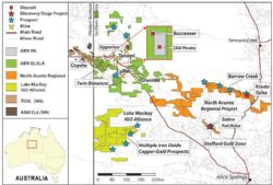 Figure 3. ABM Project Map in the Northern Territory and Area of Interest in Western Australia