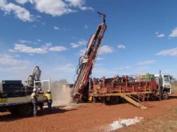 Figure 3 RC rig currently drilling at Bellbird