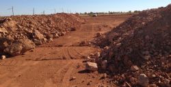 Figure 1. Ore stockpiles at Old Pirate