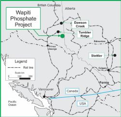 Figure 2: Key project locations and infrastructure in Western Canada