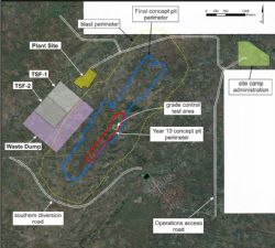 Figure 1. Proposed Nicanda Hill Graphite Mine – preliminary site layout