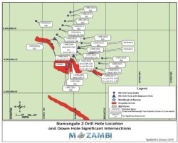 Figure 4 Geological Mapping and the Collar Location of the Drilled Completed at Namangale 2
