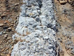 Figure 3: Outcropping magnesite bed