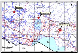 Figure 1: Location of Root Lake Project (300km north-west of Thunder Bay)