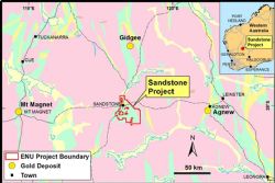 Figure 1. Location Plan: Sandstone Gold Project