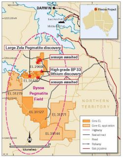 Figure 1. Finniss Lithium Project Tenements, Finniss Lithium Project, NT.