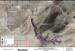 Figure 2: Tumas Project Resource Outlines for Zones 1 and 2 and Exploration Target Zone 3