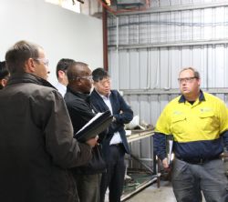 Figure 3. Due diligence team visits Altech's HPA pilot plant site at Simulus' Perth laboratory
