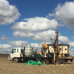 Figure 8. Altech's April 2016 drilling program at Meckering