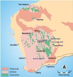 Tenement Map - Australia. A regional geology and location plan of White Cliff Minerals Limited exploration projects in the Yilgarn Craton, Western Australia