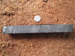 Figure 4. Graphite sample from License 6678L. (iii.) quartered graphitic schist at 93m to 93.54m