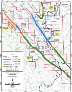 Wapiti Project – Indicated + Inferred JORC Resource and Exploration Target locations