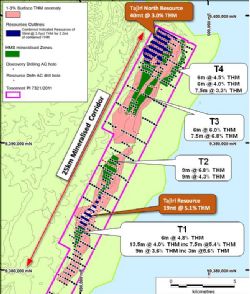 Tajiri HMS Extensions Zones plus New Mineralisation Zones