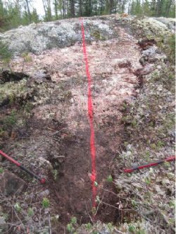 Trench excavated prior to cutting CH16-02
