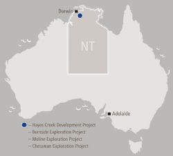 Figure 6: PNX NT Project locations